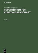 REPERTORIUM FUER KUNSTWISSENSCHAFT BD 4 APART